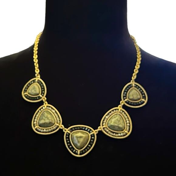 1950s VINTAGE JUDY LEE FAUX GEM 21” NECKLACE - Picture 4 of 9